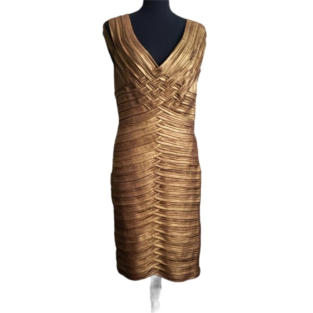 TADASHI Gold Dress